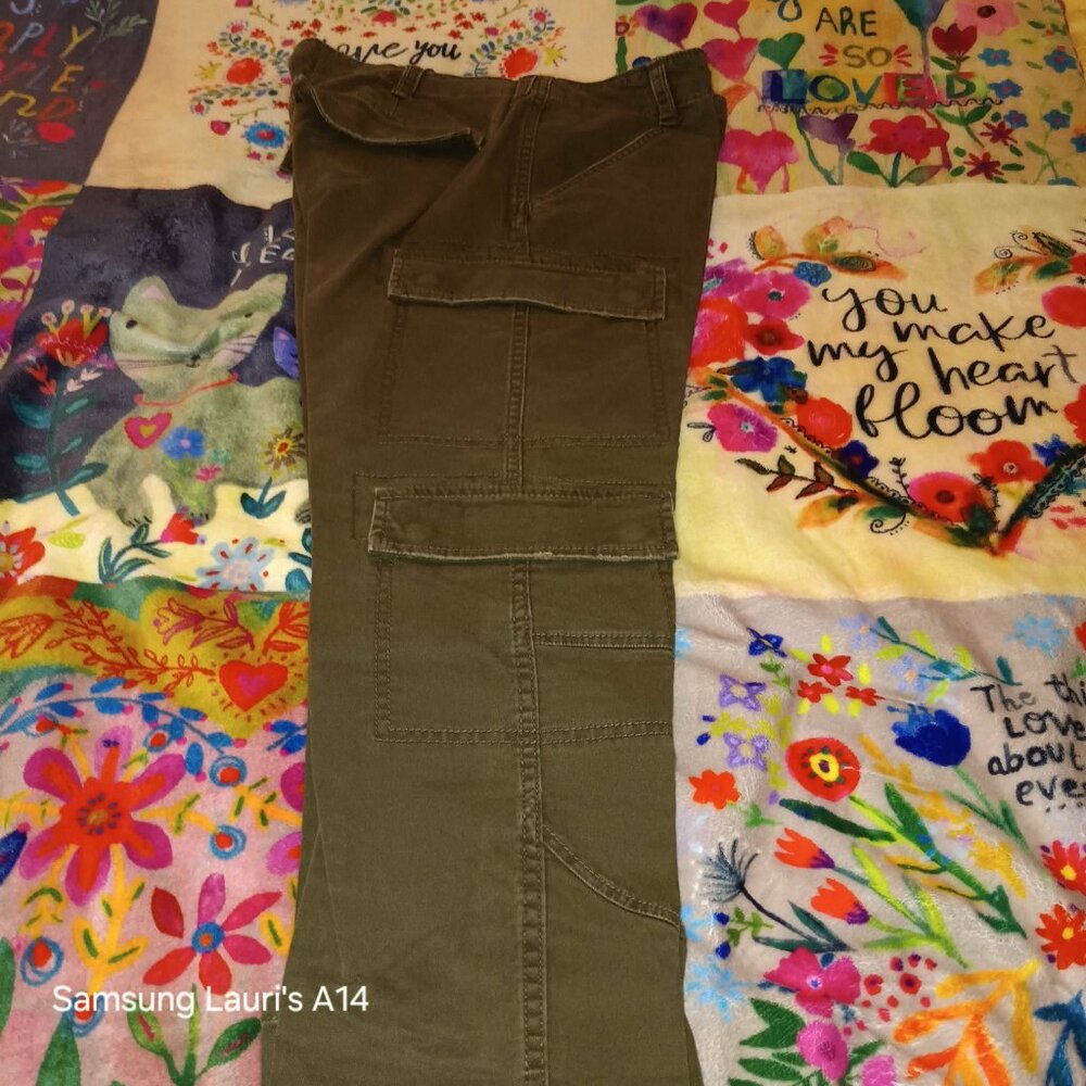 Ralph Lauren Denim and Supply straight leg army green cargo pants - Picture 2 of 5